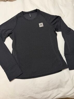 Saysky Pace women’s  Long-Sleeve Crewneck Shirt - black/Charcoal size M